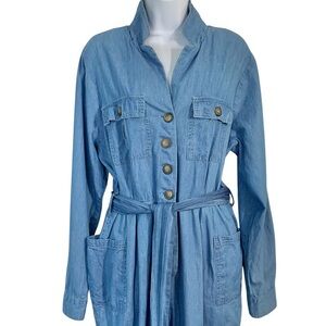 TRUTH NYC Straight Leg Button Down Jumpsuit sz XL